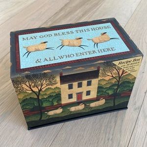 Recipe Box with Recipe Cards and Dividers